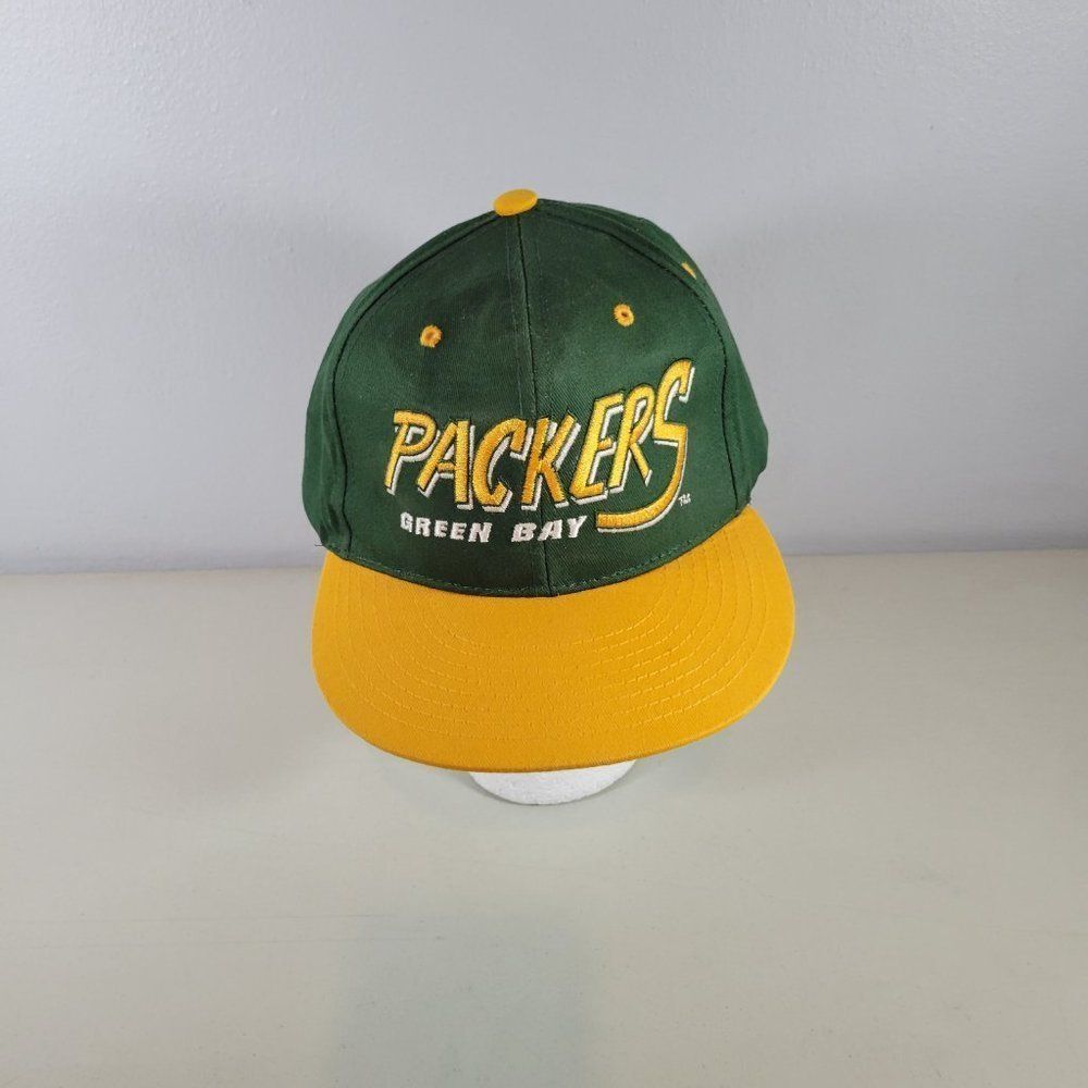 Green Bay Packers Snapback Hat NFL Football Green Yellow Cap